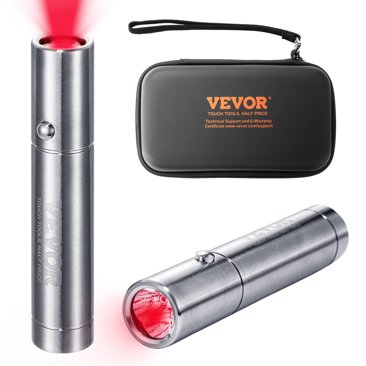 VEVOR Red Light Therapy Device for Body, Red & Near Infrared Light Therapy Wand with 3 Wavelengths, Handheld Red Light Healing Therapy Torch for Joint Muscles Pain Relief, Wound Healing, Skin Health