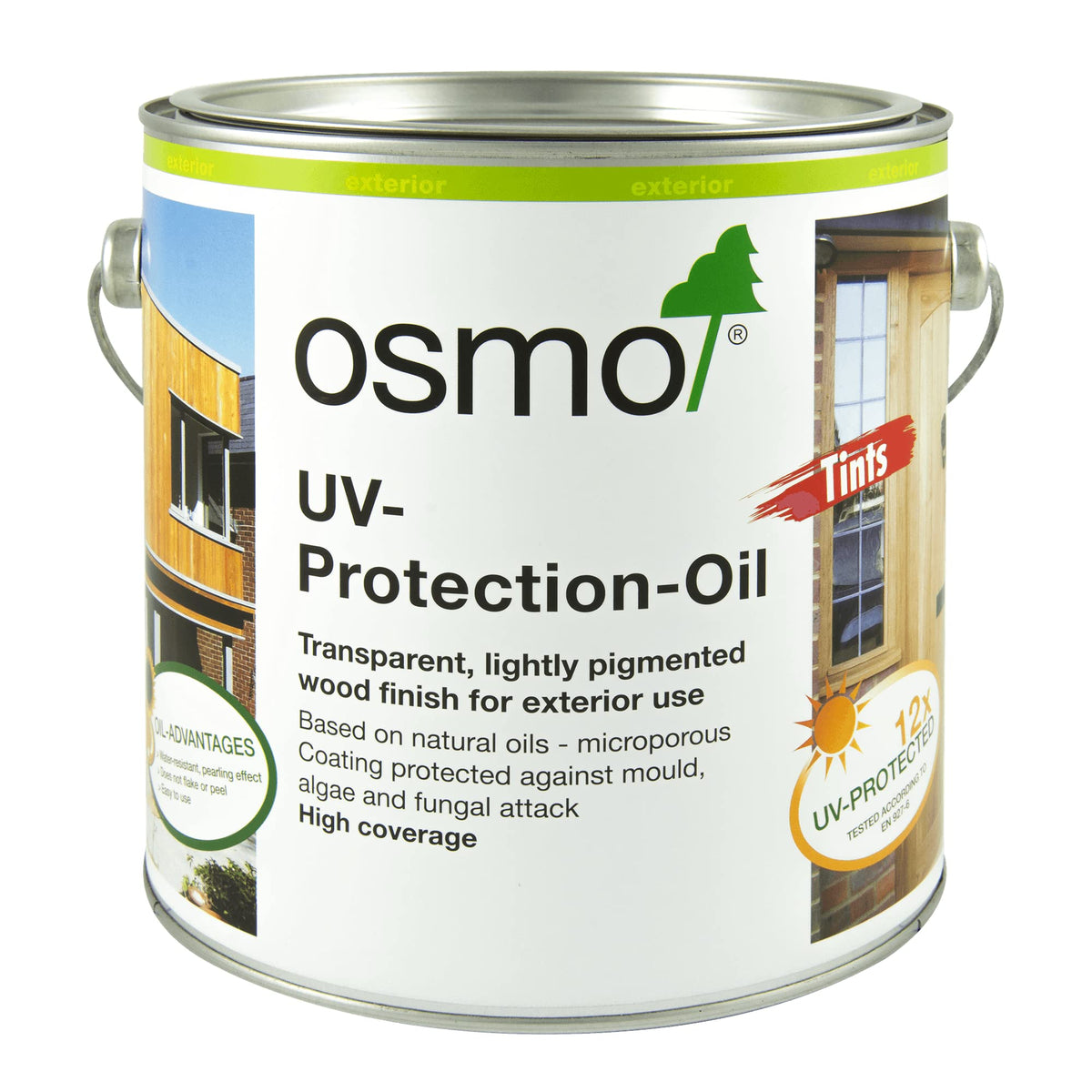 Osmo UV Protection 2.5 litre Tints (Free 1" Brush) - 425 Oak Satin
