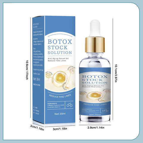 Botox Stock Solution Facial Serum?Botox Face Serum?Botox in A Bottle with Vitamin C & E? Anti Aging & Instant Face Tightening (2PCS)