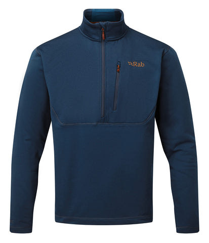 Rab Mens Geon Pull-On Casual Lightweight Fleece Sweatshirt - Deep Ink/Ink - Large