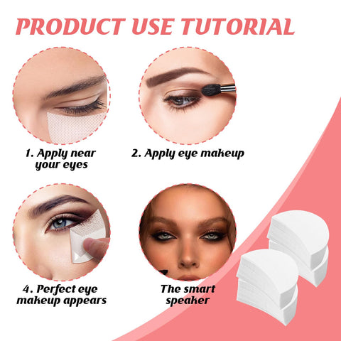 Eye Make-up Eyeshadow Pads, 150PCS Eye Shadow Shield, Eyeshadow Tape Eye Shadow Stencil Prevent Makeup Residue Suitable for Beginners