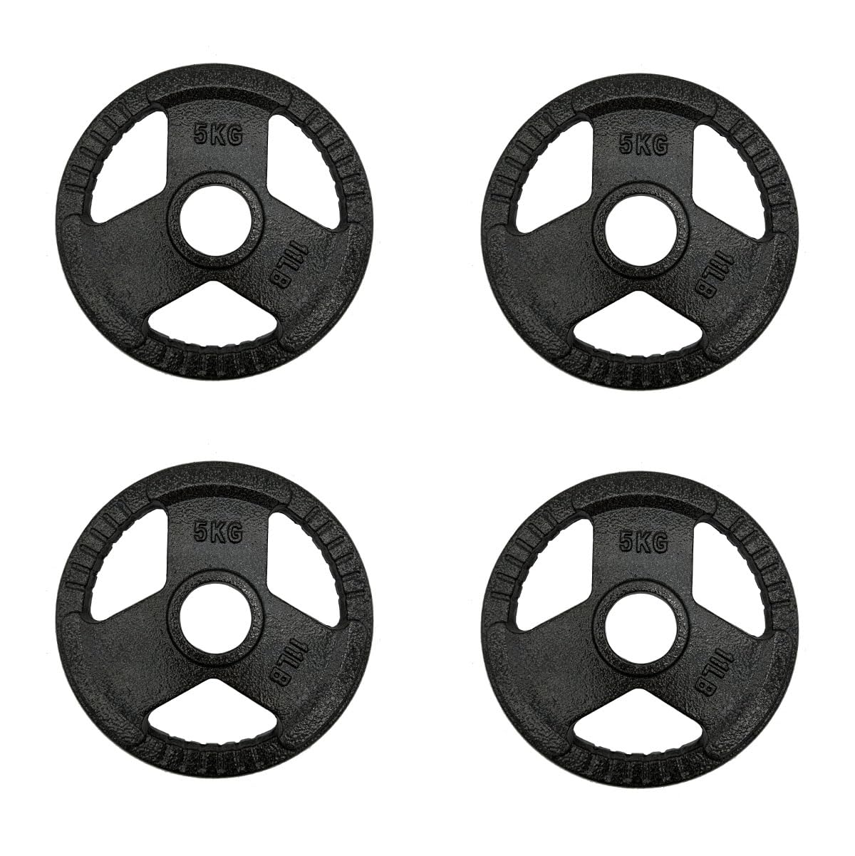 Chase Fitness TRI-GRIP Cast Iron 2" Olympic Disc Weight Plates 2.5KG - 20KG (5kg x 4)