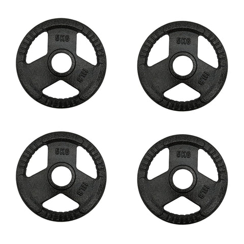 Chase Fitness TRI-GRIP Cast Iron 2" Olympic Disc Weight Plates 2.5KG - 20KG (5kg x 4)