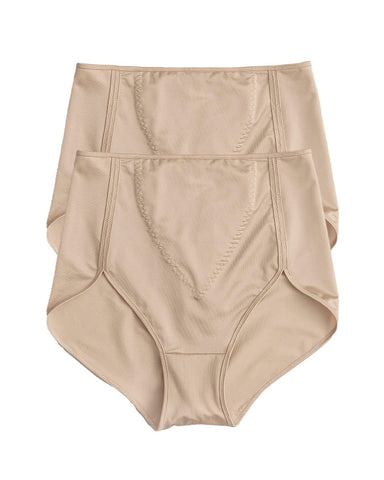 Leonisa Women Multipack for 2 Tummy Control Knickers - High Waist Shapewear Pants Beige