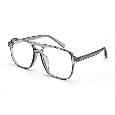 FEISEDY Blue Light Blocking Glasses Fake Nerd Clear Square Computer Lightweight Pilot Glasses Frame Oversized B2866