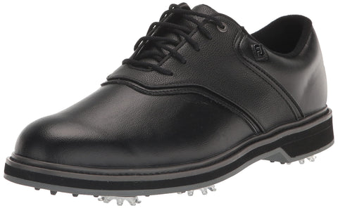 FootJoy Men's FJ Originals Golf Shoe, Black/Black, 7