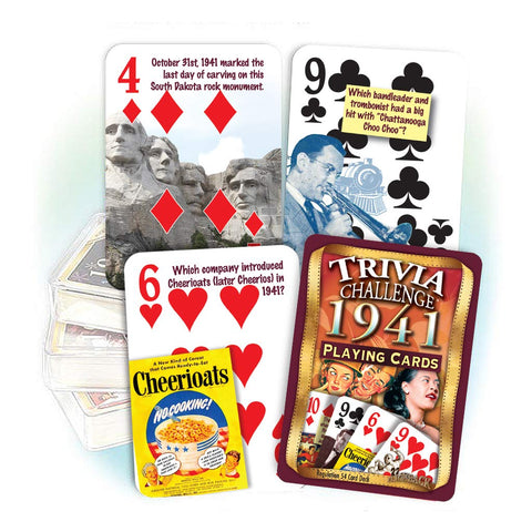 Flickback 1941 Trivia Playing Cards Birthday
