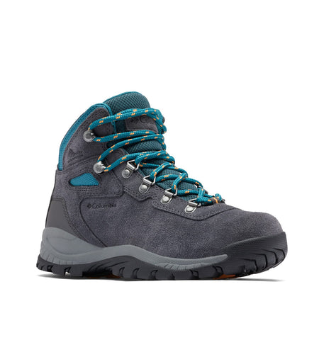 Columbia Women's Newton Ridge Plus Waterproof Amped, 2024 Shark/River Blue, 6