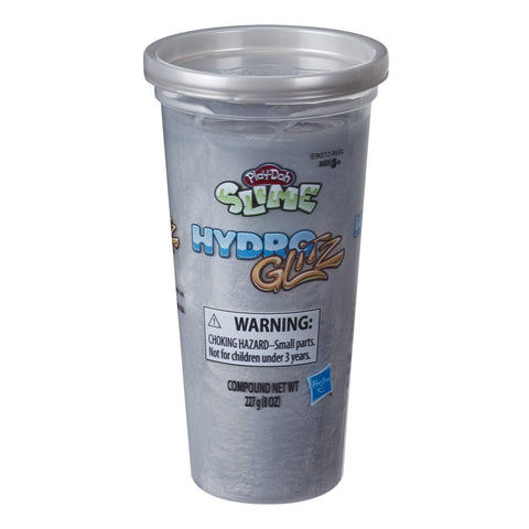 Play-Doh Slime HydroGlitz Silver-Colored Liquid Metal-Looking Slime Compound for Kids 3 and Up, Single 8-Ounce Container