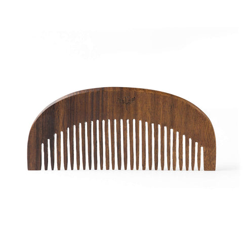 Bombay Shaving Company Pocket Size Beard Comb made with Sheesham Wood and Free Faux Leather Pouch