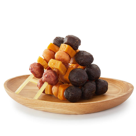 Jungle Calling Dog Treats, Six Flavor Dog Kabob with Cod, Rawhide Free Dog Chews, Made with Chicken, Duck, Beef, Sweet Potato and Pumpkin, Cod Sticks for Dogs