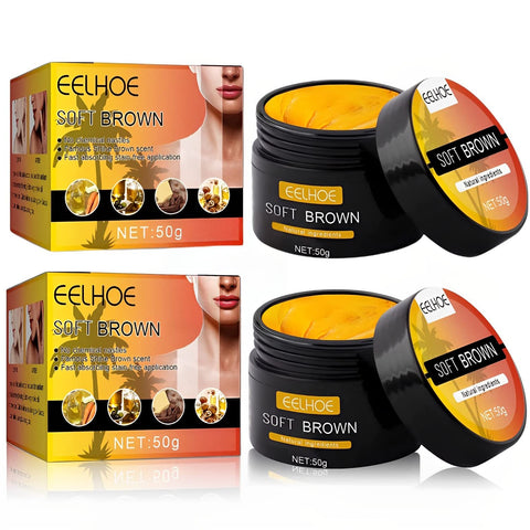 2PCS Eelhoe Tanning Gel, Eelhoe Soft Brown Intensive Tanning Luxe Gel, Carroten Tanning Gel, Eelhoe Tanning Cream for Reduce Sun Exposure Or Sunbeds
