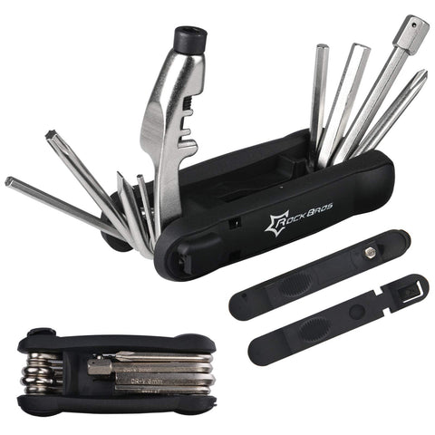 ROCKBROS 12 in 1 Multi-Function Bike Repair Tool Kit Bicycle Multi-tool Portable Bike Pocket Tool Multifunctional Tool for Road Mountain MTB Bikes
