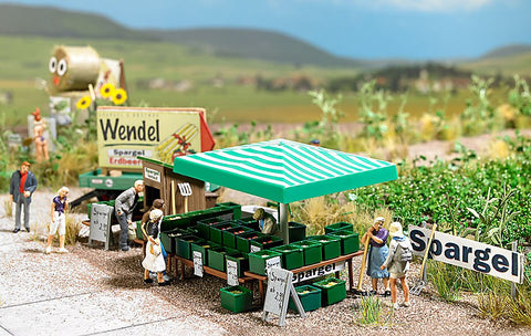 Busch 1074 Asparagus Roadside Stand HO Structure Scale Model Structure