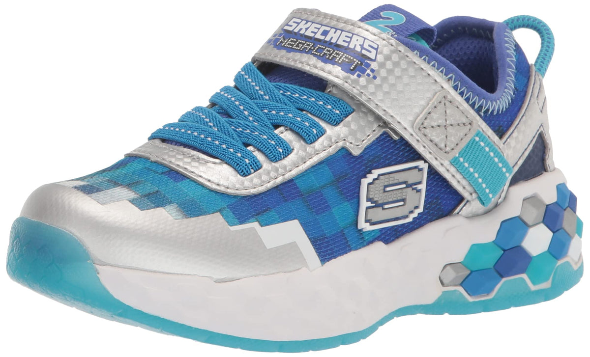 Skechers Kids Boy's Mega-Craft 2.0 Sneaker, Black/Silver, 11 Little Kid