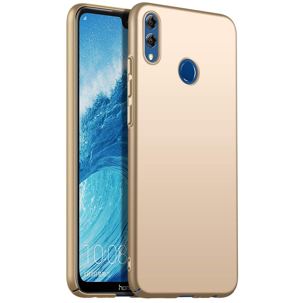 Wuzixi Case for Honor 8X Max. Resilient Shock Absorption and Ultra Thin Design Cover, Rubberized Hard PC Back Case, Case Cover for Honor 8X Max.Gold