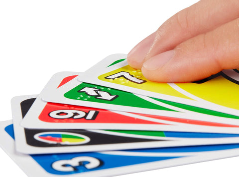 Mattel Games UNO Braille Card Game for Kids & Adults with Cards Specially Designed for Blind and Low-Vision Players