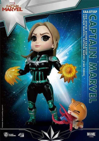 Beast Kingdom Captain Marvel: Carol Danvers (Star Force Version) EAA-075SP Egg Attack Action Figure