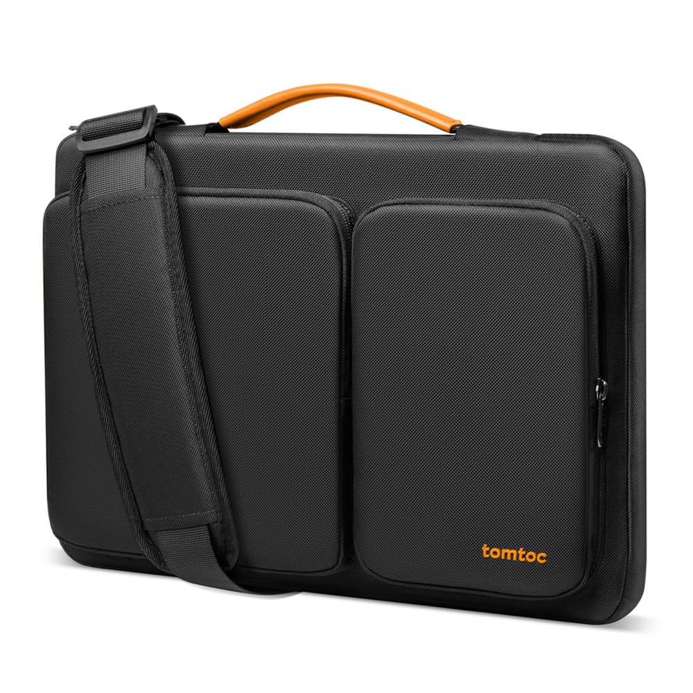 tomtoc 360 Protective Laptop Shoulder Bag for 15 Inch New MacBook Air M3/A3114 M2/A2941 2024-2023, 15 Inch Microsoft Surface Laptop 6/5, Water-Resistant Accessory Case for MacBook Pro A1990 A1707