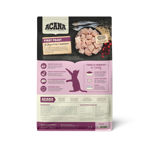 ACANA Dry Cat Food for Kittens, First Feast, Free Run Chicken and Whole Herring, 4lb