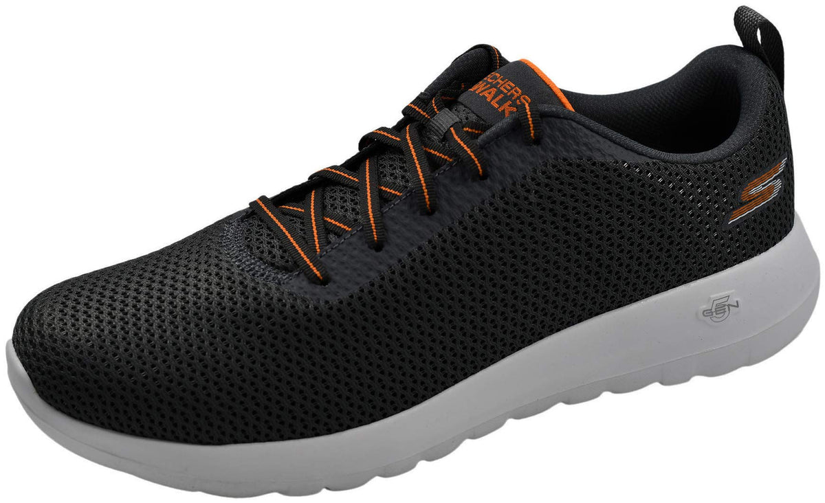 Skechers Men's Go Walk Max Sneaker Charcoal/Orange 8.5 X-Wide