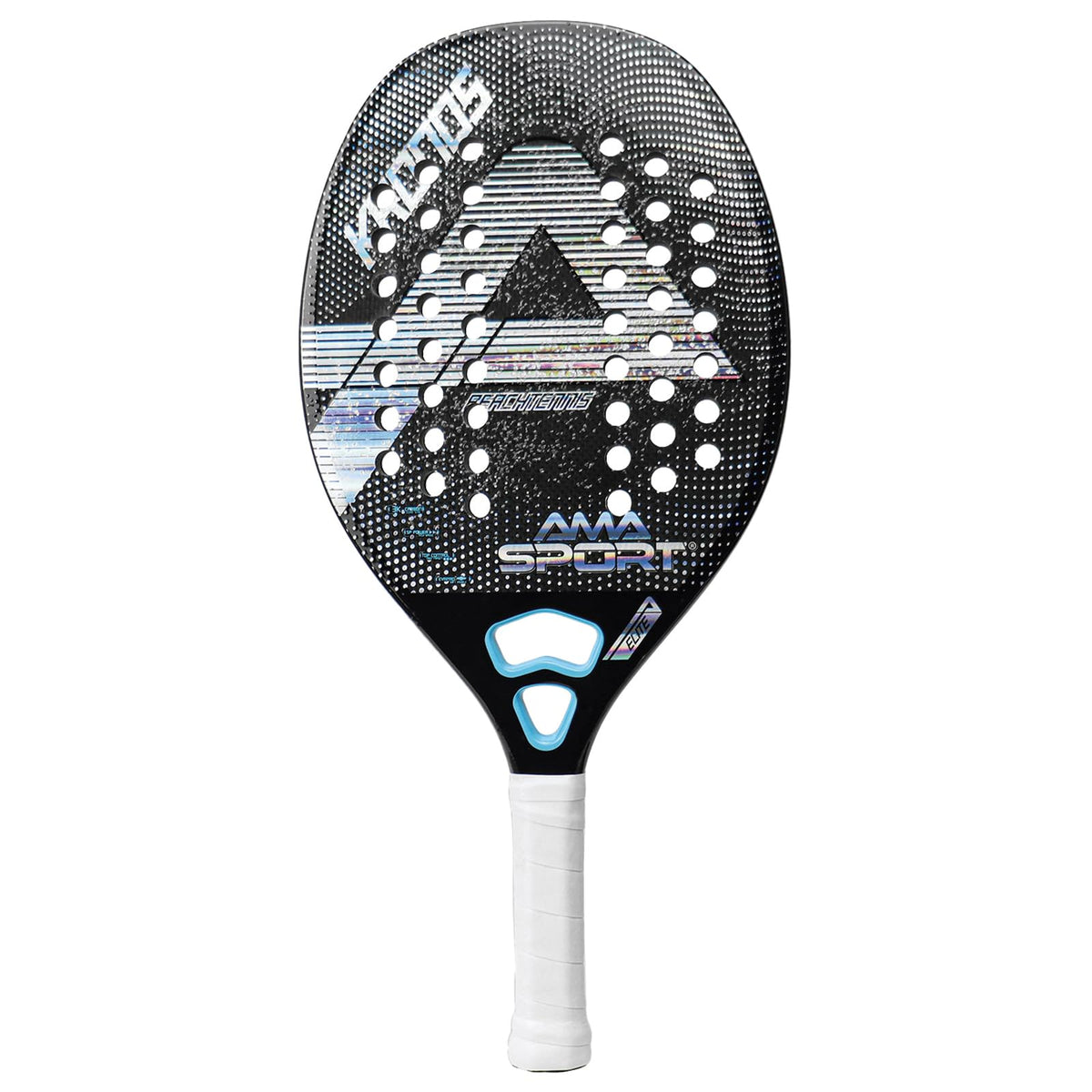 AMA SPORT Beach Tennis Racket 3K Carbon Fiber with EVA Foam Core Professional Carbon Beach Tennis Paddle for Advanced Players (Blue)