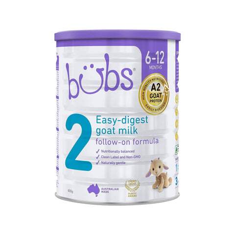 Aussie Bubs Goat Milk Follow On Formula Stage 2, 800g Non-GMO