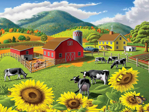 Walt Curlee - Sunflowers Puzzle - 550 Pieces