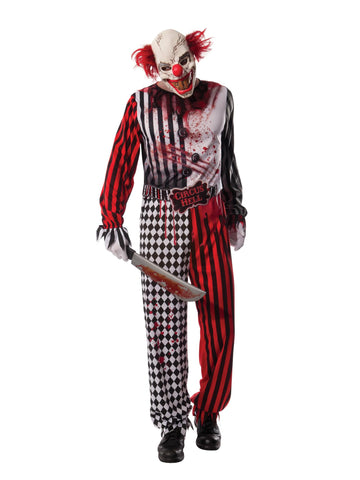 Rubie's Official Evil Clown Horror Halloween, Adult Costume - Standard Size, Red, STD