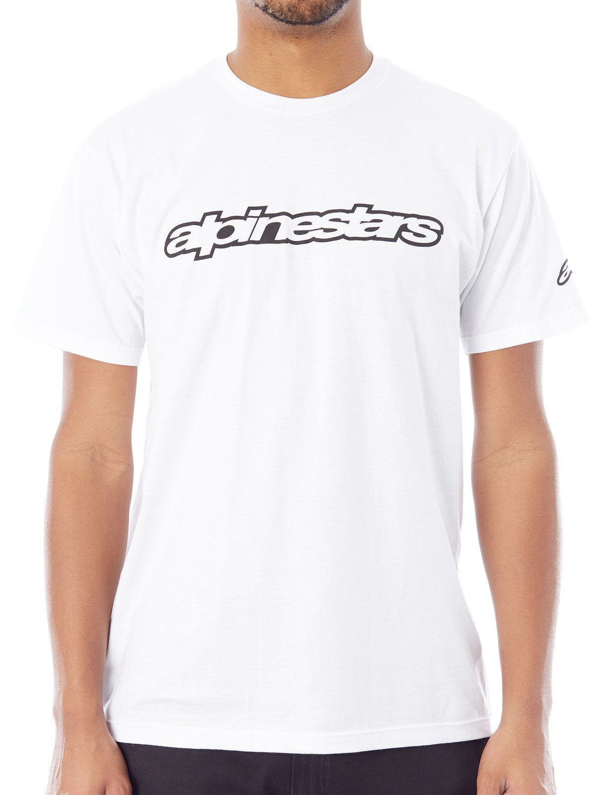 ALPINESTARS Men's Wordmark T-Shirt, White, Medium