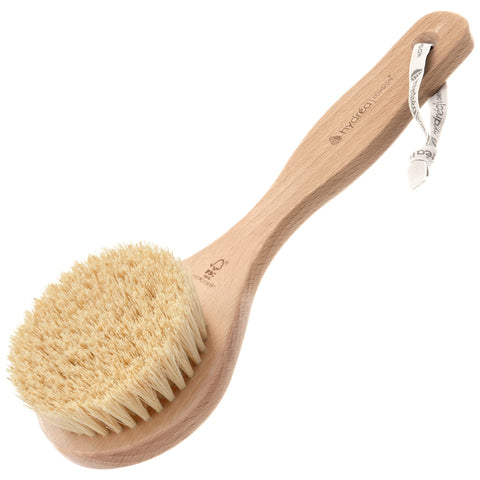 Hydrea London Dry Body Brush - Premium Exfoliating Dry Skin Brush Cactus Bristle, Vegan Dry Brush Cellulite Remover, Exfoliating Body Scrubber for Lymphatic Drainage, FSCÂ® Certified Beechwood