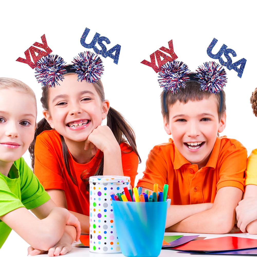 Amscan Patriotic Theme Light Up Style Party Headbopper, 9" x 10.25", Multicolor
