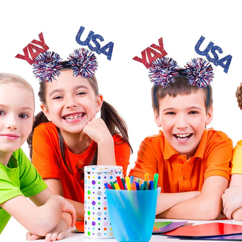 Amscan Patriotic Theme Light Up Style Party Headbopper, 9" x 10.25", Multicolor
