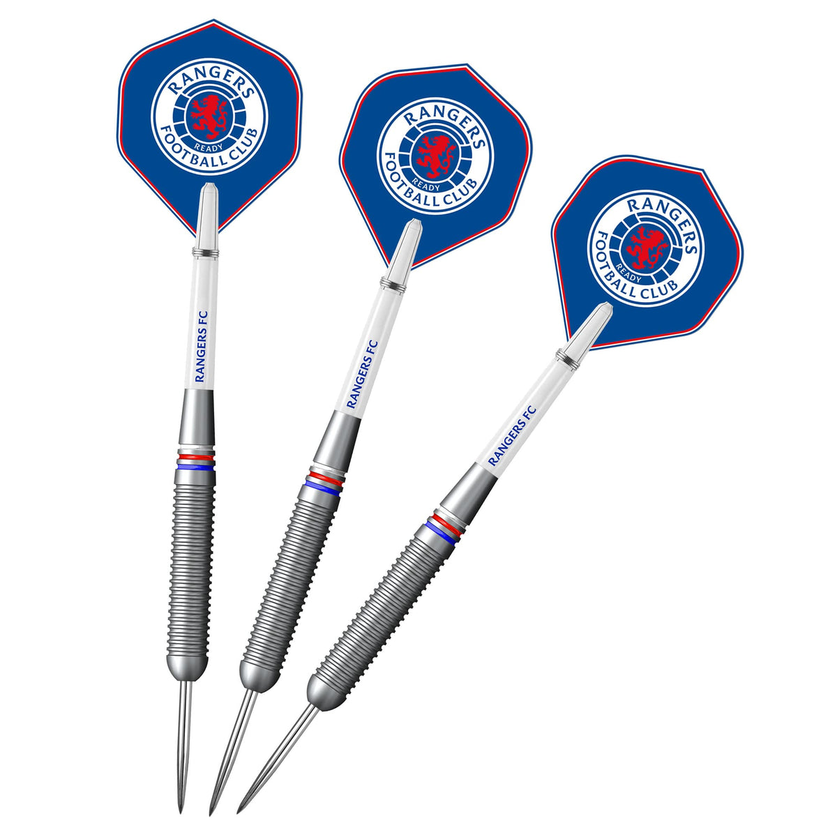 FOCO Officially Licensed Glasgow Rangers Football Club Steel Tip Brass Darts Set, Crest, Blue, 22g (D1411)