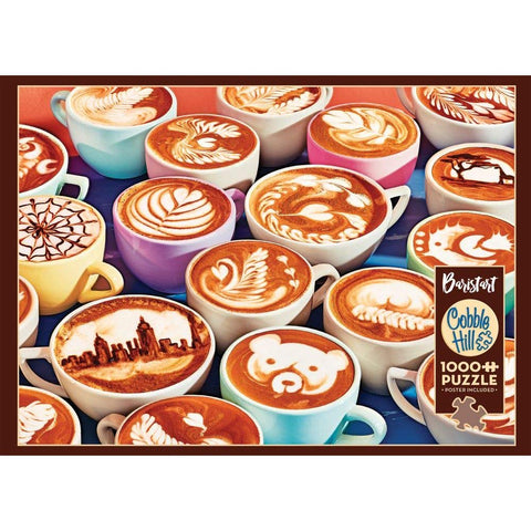 Cobble Hill 1000 Piece Puzzle - BaristArt - Sample Poster Included