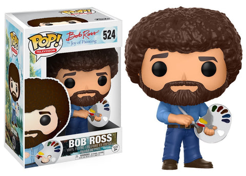 Funko Pop! Television: Bob Ross - The Joy of Painting #524 Vinyl Figure (Bundled with Pop Box Protector Case)