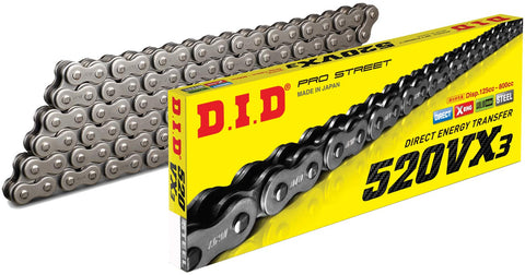 DID (520VX3-98) Steel 98 Link High Performance VX Series X-Ring Chain with Connecting Link