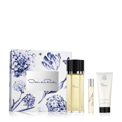 Oscar de la Renta Oscar, Oscar Signature Collection, Eau de Toilette 3 Piece Gift Set for Women - Perfume Spray 3.4 Fl. Oz, Purse Spray, Travel Spray 0.5 Fl. Oz, and Body Lotion 3.4 Fl. Oz