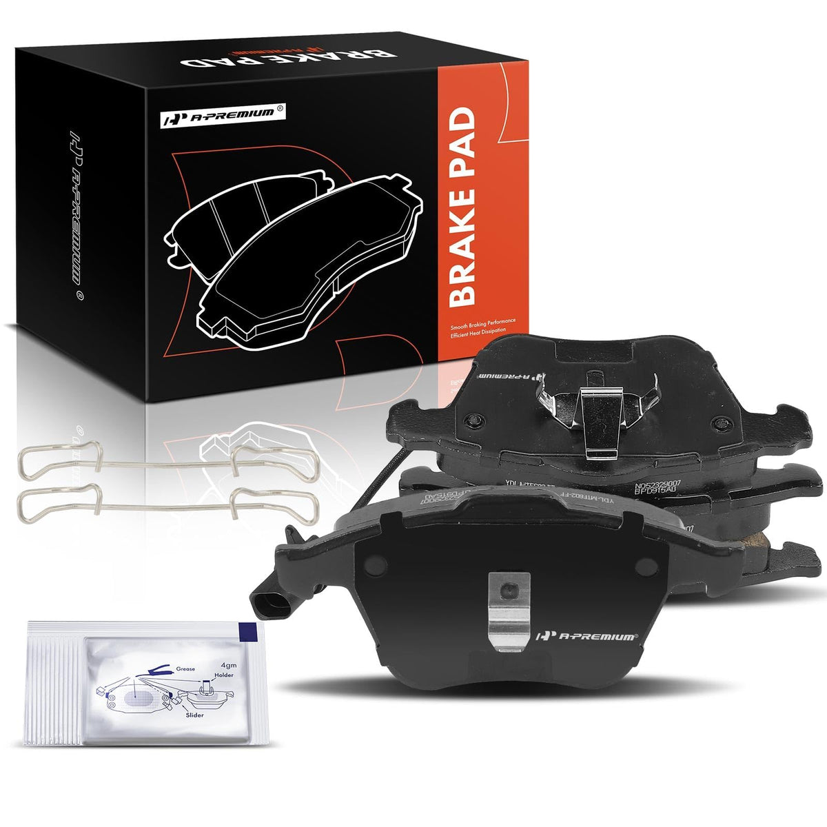 A-Premium Front Ceramic Disc Brake Pads Set Compatible with Mazda 3 2007-2013 & Volvo C70 2006-2013, S40 2004-2011, V50 2005-2011, 4 Pcs