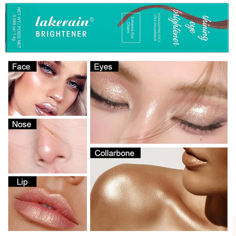 4Pcs Eyeshadow Stick Long Lasting Buildable Color Cream Shadow Stick, Easy to Apply Waterproof Glitter Eyeshadow Pencil