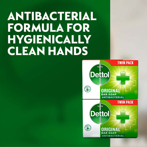 Dettol Antibacterial and Moisturings Bar Soap Original, Pack of 12