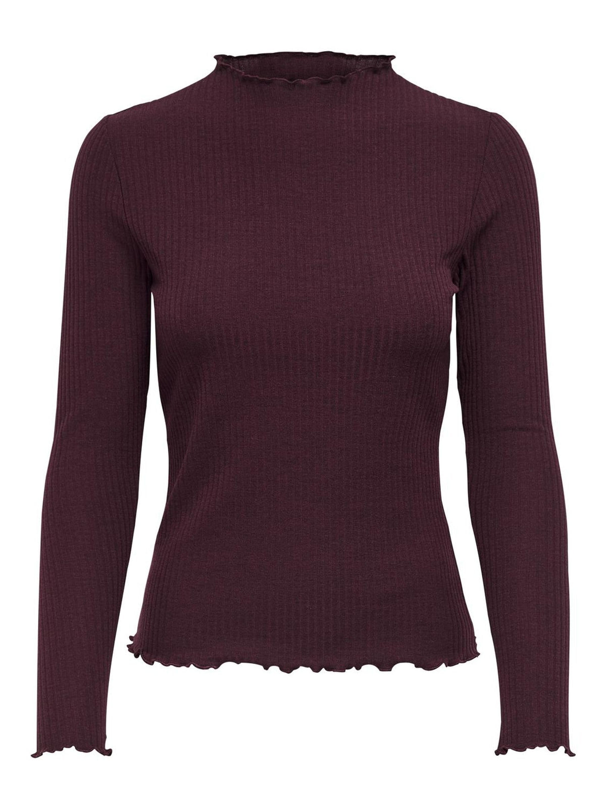 ONLY Women's ONLEMMA L/S HIGH Neck TOP NOOS JRS, Madder Brown, Large