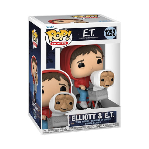 Funko Pop! Movies: E.T. The Extra-Terrestrial - Elliot with E.T. in Basket, Multicolor, 3.75 inches