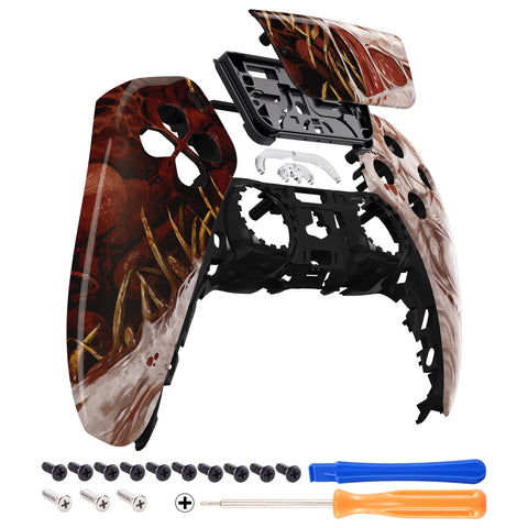 eXtremeRate Xeno Species Touchpad Front Top Shell Compatible with ps5 Controller BDM-010 BDM-020 BDM-030 BDM-040, DIY Replacement Shell Custom Touch Pad Cover Compatible with ps5 Controller
