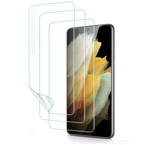QLTYPRI Screen Protector for Samsung Galaxy S22, [3 Packs] High-Definition Soft TPU Film (NOT Glass) 3D Edge to Edge Full Coverage Soft Protective Film for S22 - Transparent