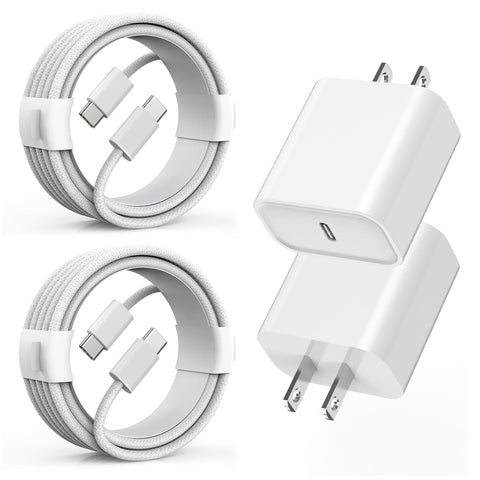 Long Charger for iPhone 15 Charger Fast Charging,20W USB C PD iPad Charger 2-Pack 6FT Type C to C iPhone 15 Charging Cable Cord for iPhone 15/15 Plus/15 Pro Max,iPad Pro 12.9/11 inch/4/3 Gen/Air/Mini