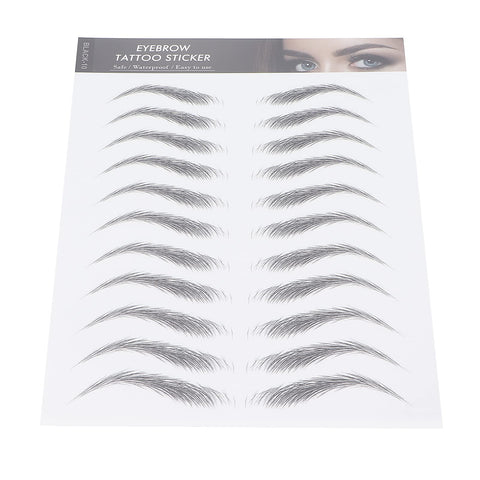 Eyebrow Sticker, Long Lasting Eyebrow Transfers Sticker Household Portable Women Eyebrow Tattoo Sticker Temporary Brow Tattoo Peel Off Grooming Shaping Eyebrow Sticker for Women and Girls(BLACK-10)