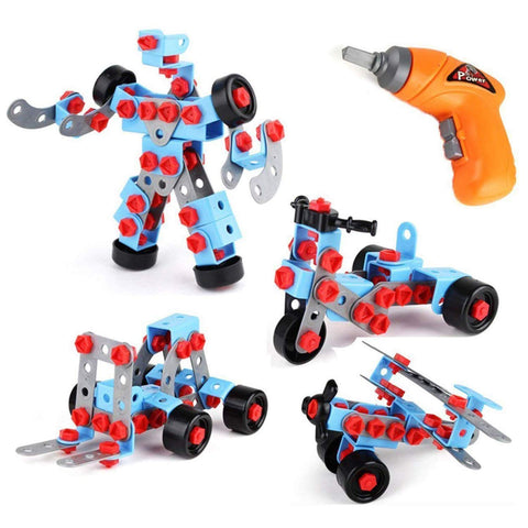 Toyvelt Take Apart Stem Learning Kids Toys - Educational Building Blocks Set (286 Pieces) With Electric Drill Toy - Great Gift for Boys and Girls Ages 3 4 5 6 - 12 years old