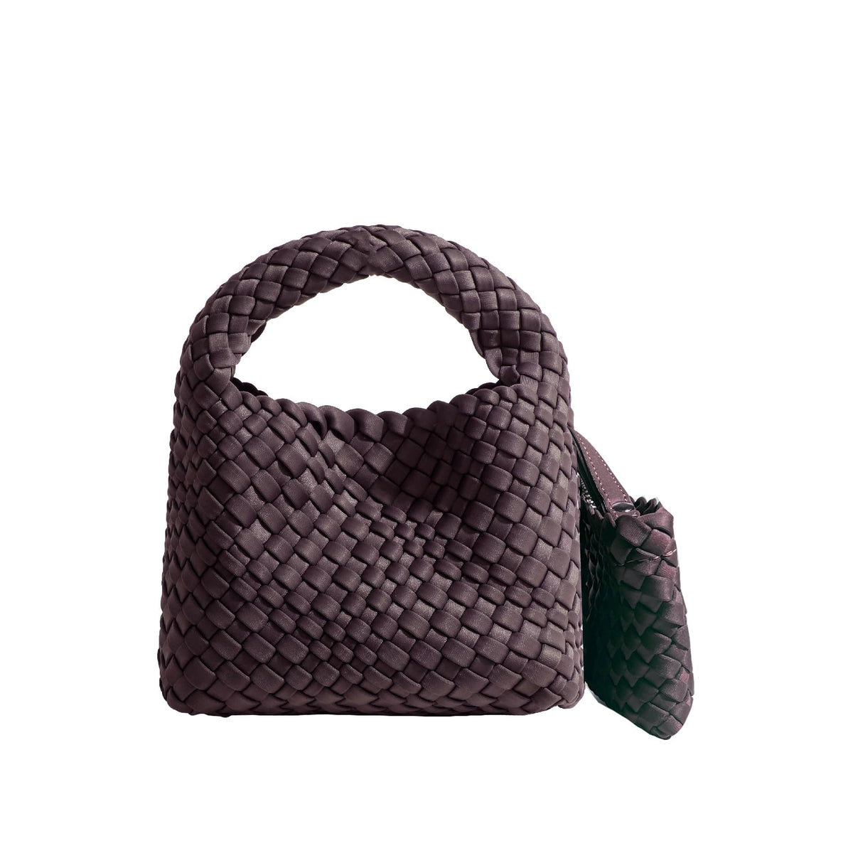 JINMANXUE Fashion Handbag For Women, Woven Tote Bag Bucket Composite Bag Knitting Chain Bag, Crossbody Shoulder Bag Purses, N-coffee