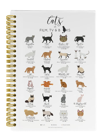 Knibeo Cat Notebook Journal - Cat Gifts for Cat Lovers, Kawaii Notebook, Cat Journal, 5.5Ã—8.3 Spiral Bound Notebook with 164 Pages
